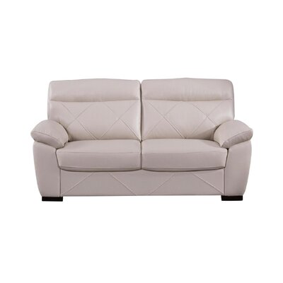 Otto 72" Leather Match Pillow Top Arm Loveseat by Orren Ellis