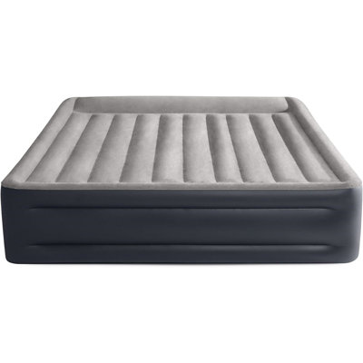 Deluxe Pillow Rest Air Mattress: Fiber-Tech - Built-In Electric Pump - 16.5In Bed Height - 600Lb Weight Capacity