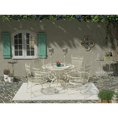 Akeyra Round 4 - Person 39.25" Long Dining Set by Bloomsbury Market