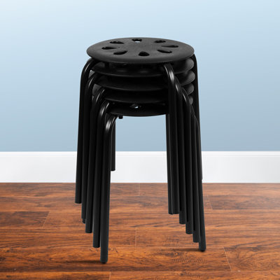 Plastic Stools - School/Office/Home, 17.5" Height by Latitude Run