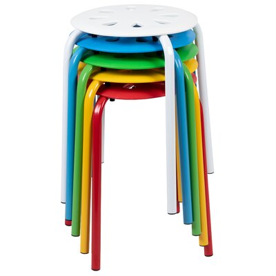 Plastic Stools - School/Office/Home, 17.5" Height by Latitude Run