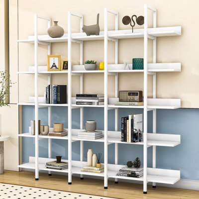 Nakaia 70.8" H x 70.8" W Steel Etagere Bookcase by Latitude Run