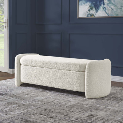Boucle Upholstered Bench by ESTETICA FURNITURE