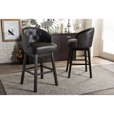 Alice Swivel 30.62" Bar Stool by Latitude Run