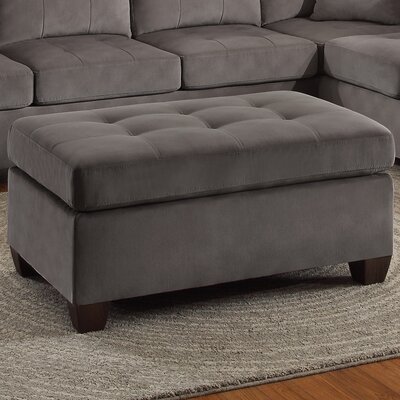 Farrwood 37.5" Modern & Contemporary Microfiber Ottoman with Refined Tufted Detail, Durable Solid Wood & Plywood Frame by Latitude Run