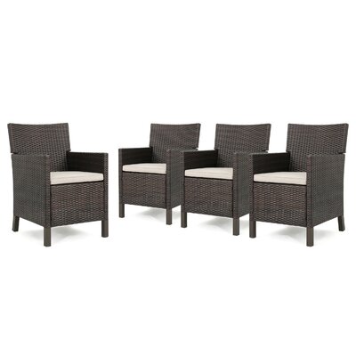 Eades Outdoor Dining Armchair with Cushions by Latitude Run