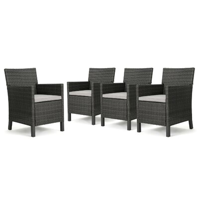 Eades Outdoor Dining Armchair with Cushions by Latitude Run