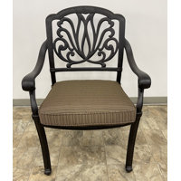 Kristy Set Of 4 Stacking Patio Dining Armchair With Cushion by K&B Patio