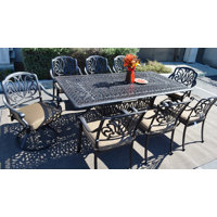 Nassau Rectangular 8 - Person 84" Long Dining Set with Cushions