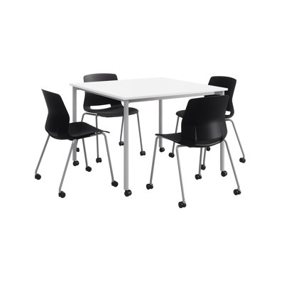 Dailey-" Lola Set 42" L Square Breakroom Table and Chair Set by KFI Studios