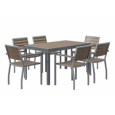 Eveleen Set 32" L Square Plastic/Acrylic Breakroom Table by KFI Studios
