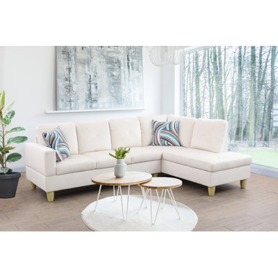 Cassie 97" Wide Sofa & Chaise by Ebern Designs