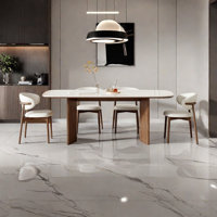 V-shaped rock plate dining table and chairs by LJIA home