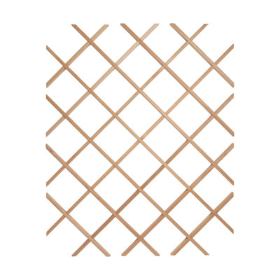 18-Bottle Trimmable Wine Rack Lattice Panel Inserts in Unfinished Solid North American by Latitude Run