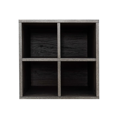 Sunjoy Quub Quarter Cabinet, Space Saving Stackable MDF Wood Cabinet for Living Room, Bedroom and Other Indoor Space