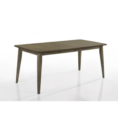 Bistro Peaden 72"W Vintage Walnut Rectangular Dining Table – Modern Wood Table with Tapered Legs for Kitchen or Dining Room by George Oliver