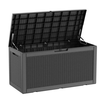48.06"w 100 Gallon Water Resistant Resin Lockable Deck Box by MINDYES