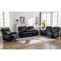 Heaney Power Reclining Sets Reclining Sofa, Loveseat and Chair by Ivy Bronx