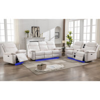 Heaney Power Reclining Sets Reclining Sofa, Loveseat and Chair by Ivy Bronx