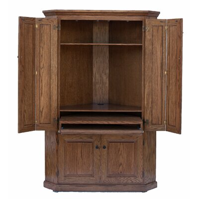 Lapierre Solid Wood Corner Armoire Desk by Loon Peak