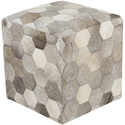 Lakietha 18" Wide Genuine Fur Square Cube by Wade Logan