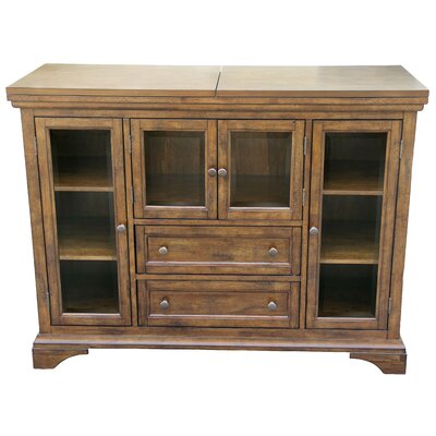 Shaeffer Extendable to 95-inches Flip-Top 2-drawer Solid Wood Server by Three Posts