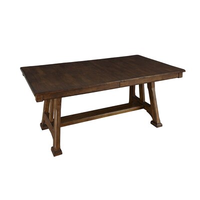 Billings Extendable Butterfly Leaf Trestle Dining Table by Loon Peak