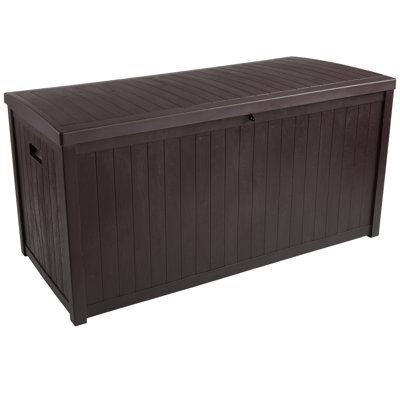 Outdoor Storage Box - 113 Gallon Lockable Deck Box for Pool Accessories, Patio Furniture Cushions, or Package Delivery for Outside by Pure Garden by Pure Garden