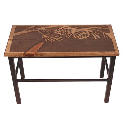 Hazle Wood/Metal Bench by Loon Peak