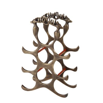 Bouille Deer 9 Bottle Floor Wine Bottle Rack by Loon Peak