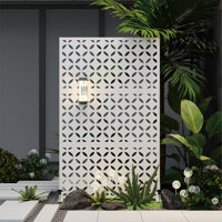 Qinptwut Heavy-Duty Outdoor Privacy Screen For Patio, Balcony, Backyard - 72" H * 44" W Metal Room Divider With Classic Clover Pattern, Anti-Tipping K by Luoyang Xinrui Chuangpin Trading Co., Ltd