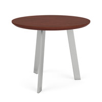 Luxe End Table Steel Legs 24" Dia High Pressure Laminate Top by Lesro