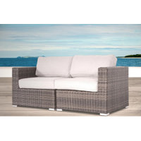 Arreola Fully Assembled 66" Wide Outdoor Wicker Loveseat with Cushions by Beachcrest Home