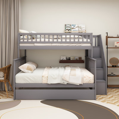 Twin Over Full Bunk Bed With Trundle And Staircase, by LFSLJJMY