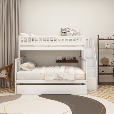 Twin Over Full Bunk Bed With Trundle And Staircase, by LFSLJJMY