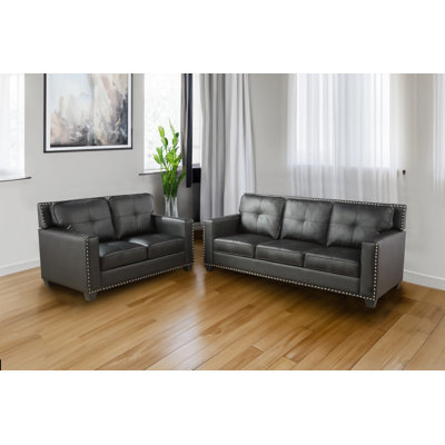 Zweer 2 Piece Faux Leather Living Room Set by Latitude Run