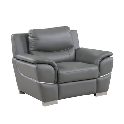 Henton Genuine Leather Armchair by Latitude Run