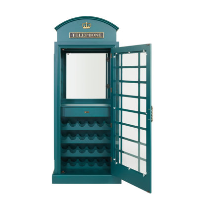 Marroquin Telephone Booth Bar Cabinet By RAM Game Room by Latitude Run