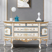 European-Style 4-Drawer Double Door Accent Cabinet by Liu