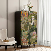 Vintage style double open doors wardrobe by Liu