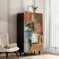 Double open doors multi-functional wardrobe by Liu