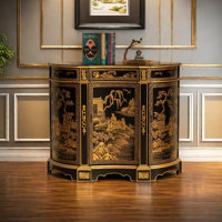 Creative decorative cabinet painted accent chest by Liu