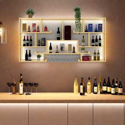 Simple wall mounted wine rack l by L Wall-hanging Wine Rhythm