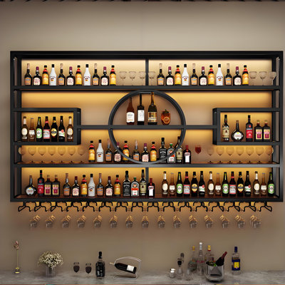 Light Luxury Wall Mounted Wine Rack by L Wall-hanging Wine Rhythm