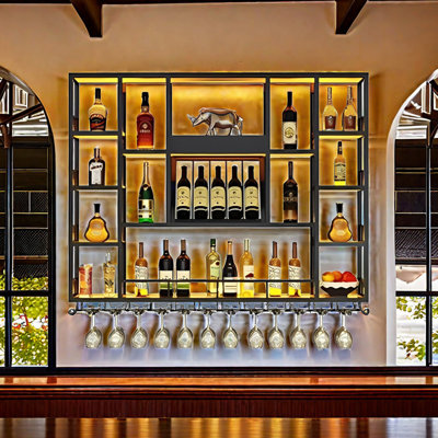 Lacquered Wall Mounted Wine Rack by L Wall-hanging Wine Rhythm