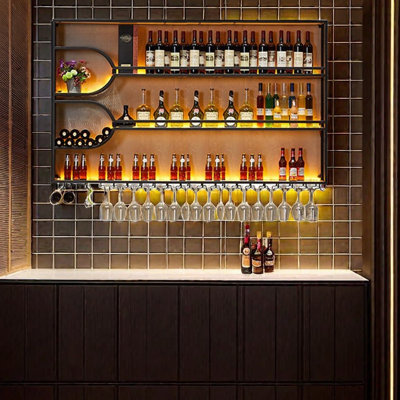 Novelty Creative Wall Mounted Wine Rack by L Wall-hanging Wine Rhythm
