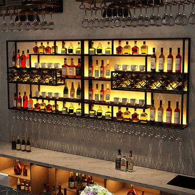 Multi-tier Iron Wall Mounted Wine Rack