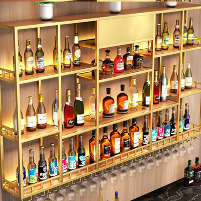 Multi-tier Iron Wall Mounted Wine Rack by L Wall-hanging Wine Rhythm
