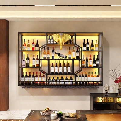 Creative wall-mounted wine rack by L Wall-hanging Wine Rhythm