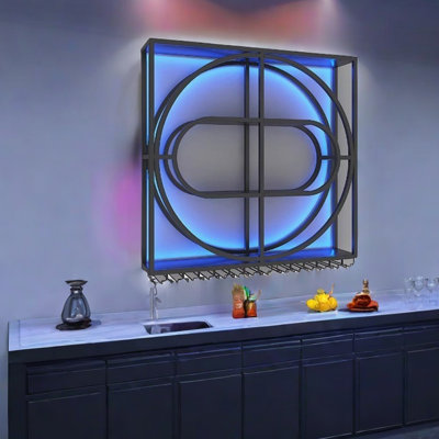 Creative wall-mounted wine rack by L Wall-hanging Wine Rhythm